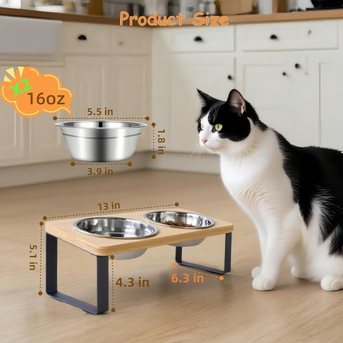 Elevated Cat Bowls
15 Tilted Raised Pet Dishes 1