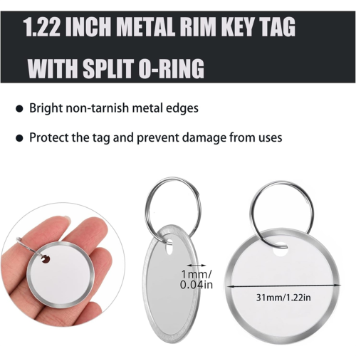 180 Stück Schlüsselanhänger mit Metallrand 1