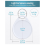 1.5Inch Tough Plastic Key Tags Round White 100PCS 2