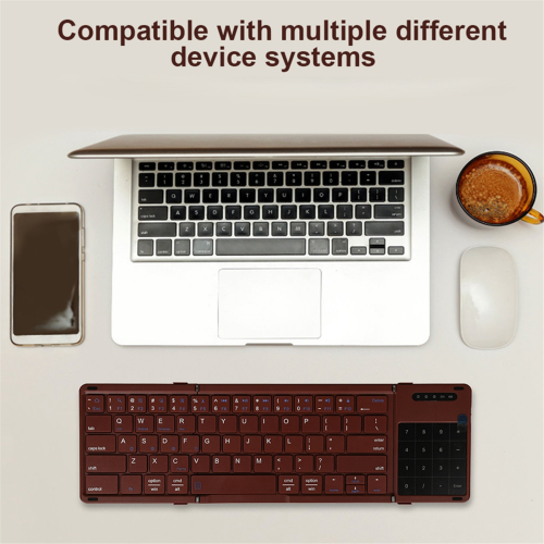 Bluetooth Keyboard Tri-Fold Keyboard Rechargeable Wireless Keyboard 2