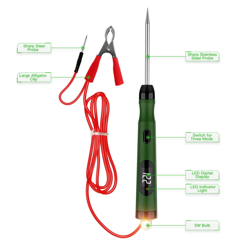 P50 Car Electrical Circuit Tester Probe 5V-30V Digital Display 2