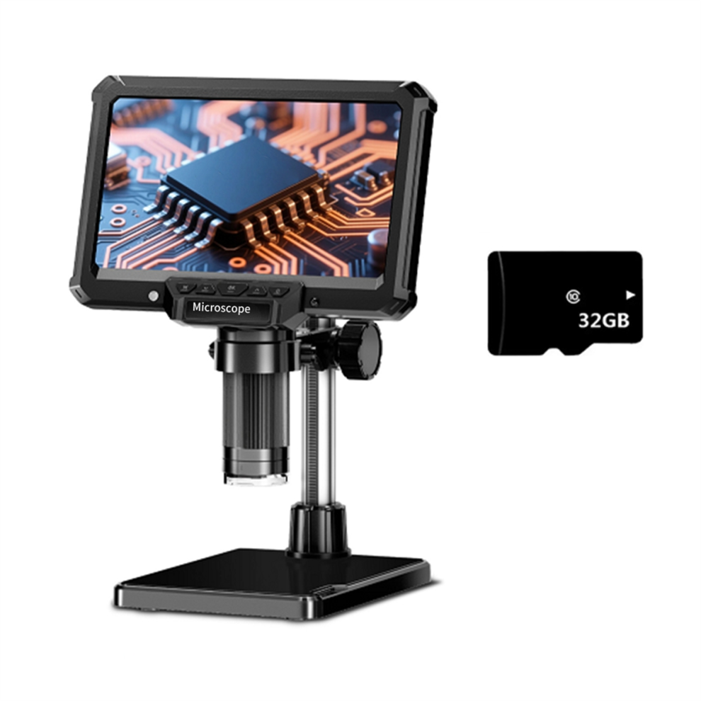 7inch HD Video Microscope with Lights for PCB Repair, Coins, B-image-OPC-PJZ88YW-NEW