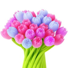 Tulpenförmige Farbwechselstifte, 50 Stück Tulpen-Gelschreiber (Großpackung)