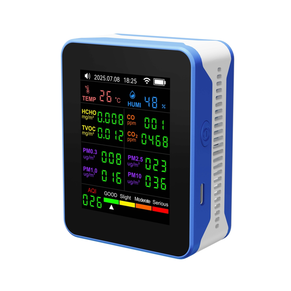 Tuya Wifi 16 In 1 Air Quality Monitor Pm2.5 Hcho Tvoc Co2 B 4853286995739
