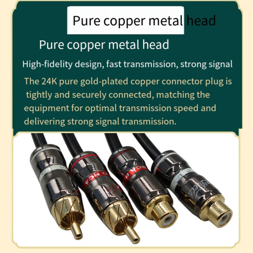 30cm Car Audio Amplifier Subwoofer Audio Cable Pure Copper Head B 2