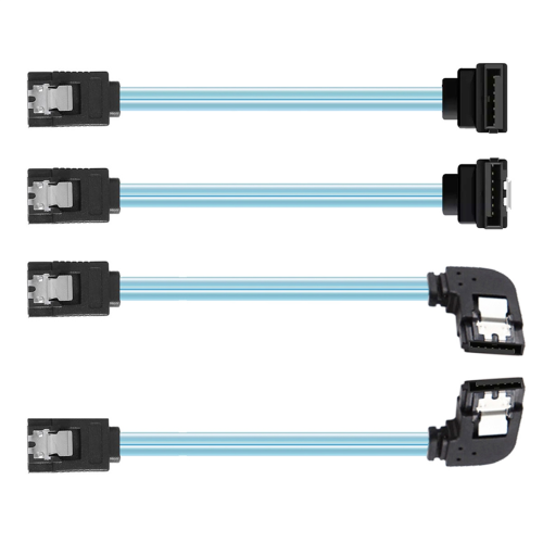 4pcs 90-Degree Right-Angle Bend SATA3.0 Data Cable