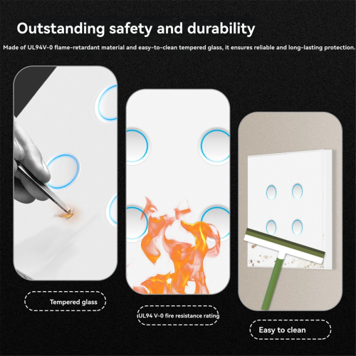 Tuya Matter Smart Switch 3 Gang Wall Touch Need Neutral 2