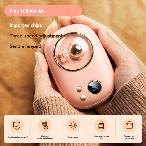 Mini scaldamani con display digitale da astronauta, 5200 mAh 2