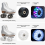 8 Pack 85A Quad Roller Skate Wheels 62 x 33mm with Bearings White 6