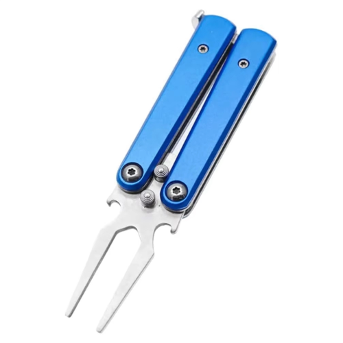 Golf Alloy Forks Golf Divot Repair Tool Blue