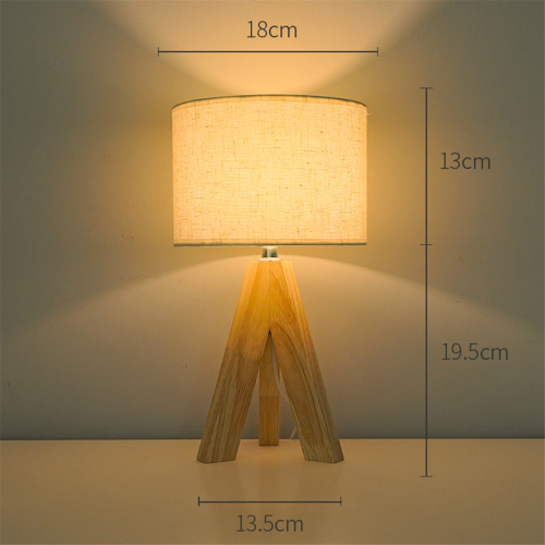 Tripod Table Lamp Cute Bedside Lamp with Lampshade 2