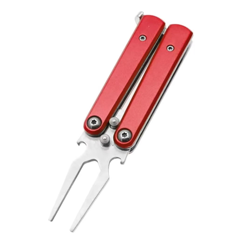 Golf Alloy Forks Golf Divot Repair Tool Red