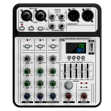 Professioneller D-04 4-Kanal 256DSP Audiomixer USB Studio Bluetooth