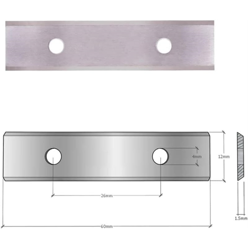 2.38inch(60mm) Paint Scraper Carbide Blades Double-Edged 10pcs 2