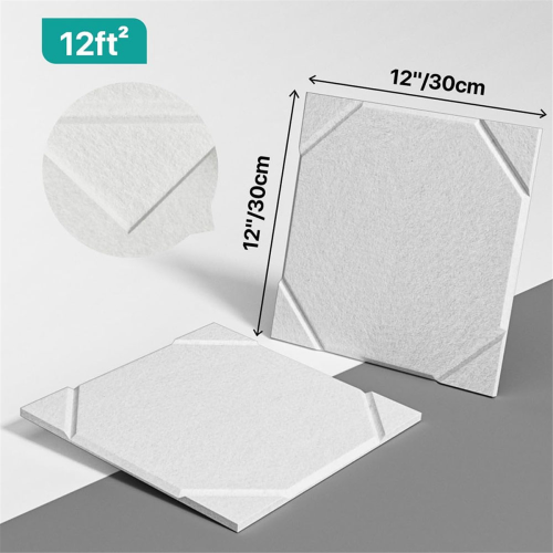 12er-Pack selbstklebende Akustikpaneele, schalldichte Wandpaneele, B 1