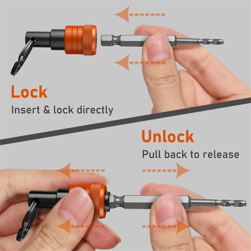 Bit Holder Key Chain 6pcs, 1/4 Inch Hex Shank Bit Holders 1
