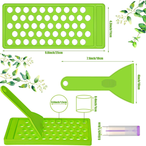 Tragbares Lippenbalsam-Set mit Schale und Spatel 2