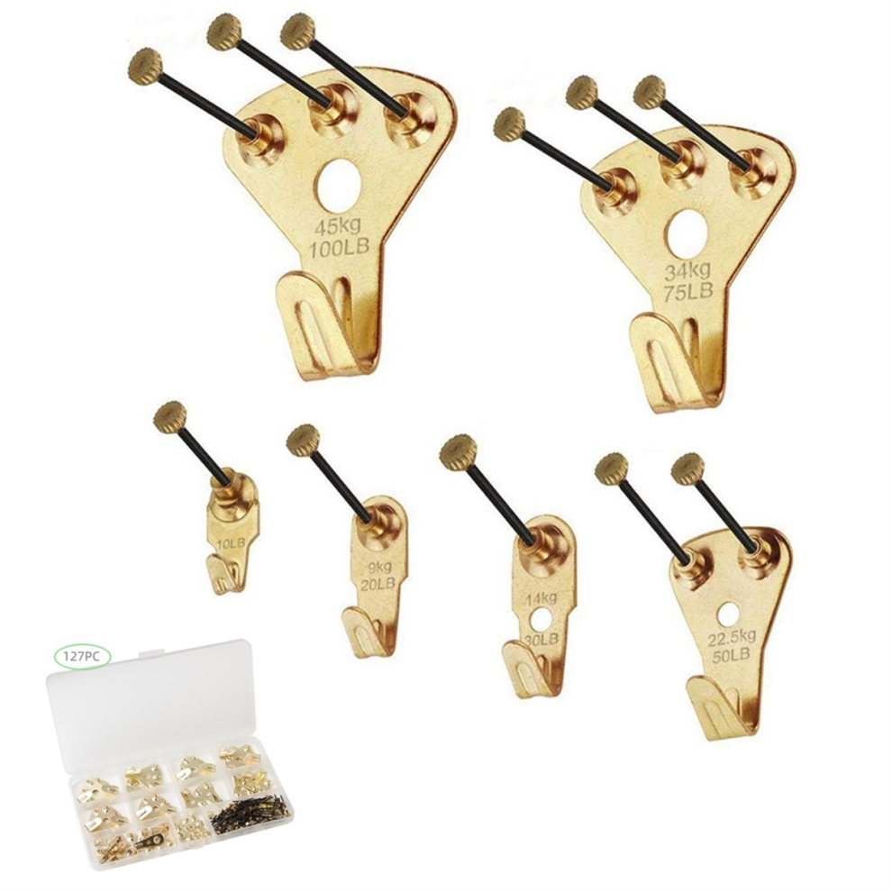127Pcs Heavy Duty Picture Hanging Kit With Nails For Wooden/Drywall 4853286929819