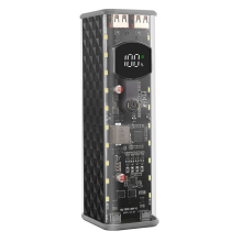 8 Slots 18650 DIY Power Bank Case PD 45W for Laptop Black