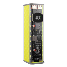 8 Slots 18650 DIY Power Bank Case PD 45W for Laptop Yellow
