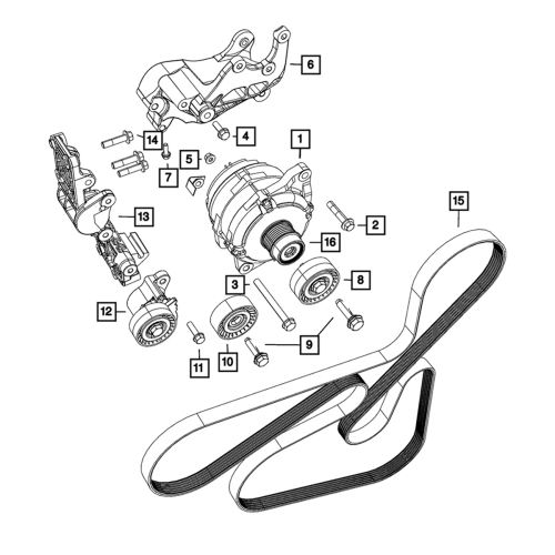 Tendicinghia per braccio tenditore per 2.0L 2.4L 2
