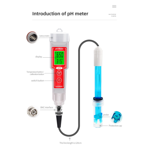 Tester digitale 2 in 1 per la qualità dell'acqua, pH e temperatura 1