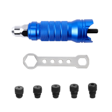 Set di utensili elettrici senza fili in lega di alluminio blu per rivetti