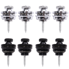 8-teiliges Set rutschfester, stoßfester Metallgurte für E-Gitarre und Bass