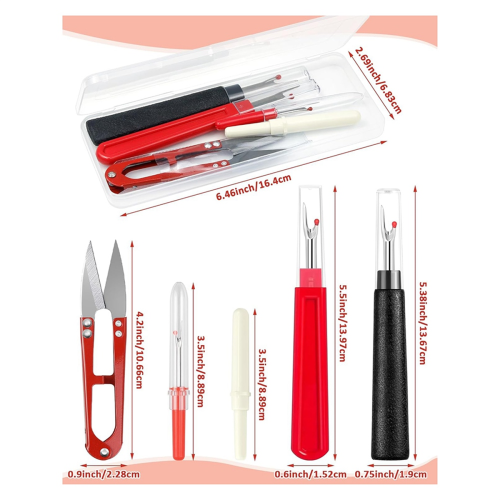 Seam Rippers for Sewing - 2 Big and 2 Small -Remover Tools 1