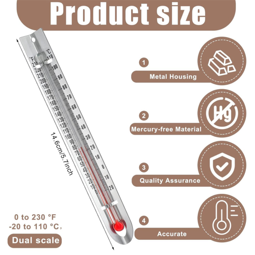 24 Pcs V Shaped, Dual-Scale Science Thermometers 1