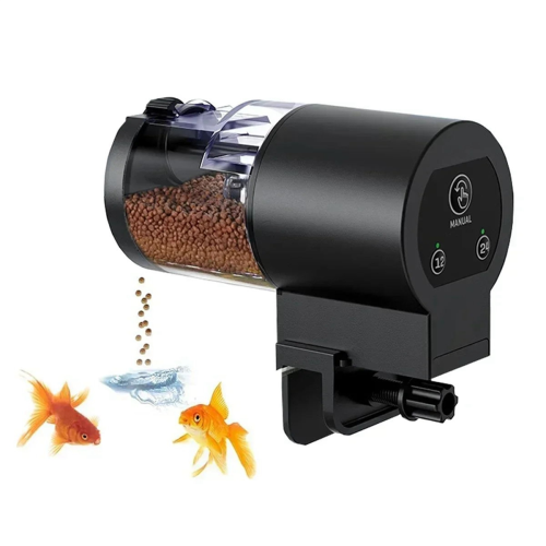 Digitaler, programmierbarer 100-ml-Fischfutterautomat mit Timer für Aquarien.