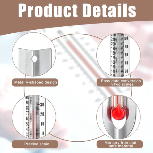 24 Pcs V Shaped, Dual-Scale Science Thermometers 2