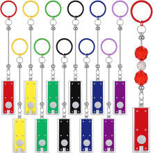 12 set di portachiavi con perline e 12 mini luci LED, come regalo