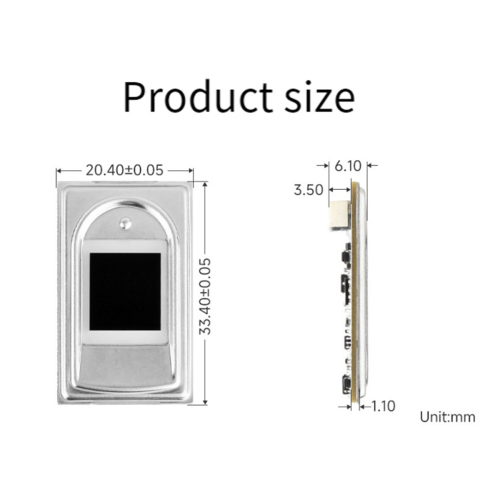 Fingerprint Module - Capacitive Rectangle Sensor UART Communication 1
