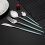 16Pcs Blue Silver Dinnerware Stainless Steel Cutlery Set 4