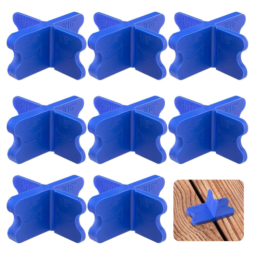 8 Pcs Deck Spacer Tool,4 Thicknesses Deck Board Spacers,Blue 1