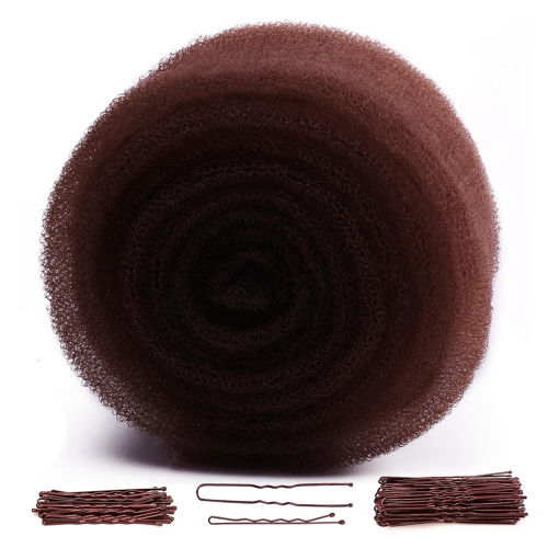 Riempitivo per capelli e forcine per capelli, spugna per capelli marrone