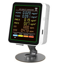 MT07CO 6-in-1 Raumluftqualitätsmonitor PM2.5 PM10 Tester Weiß