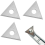 3Pcs 1inch Triangle Paint Paint Carbide Blades 2