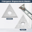 3Pcs 1inch Triangle Paint Paint Carbide Blades 4