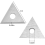 3Pcs 1inch Triangle Paint Paint Carbide Blades 3