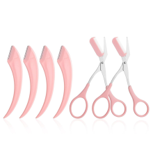 6 Pcs Eye Brow Razors Stainless Steel Eyebrow Scissors