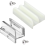 2-Size M6219 Sliding Shower Door Bottom Guide Combo Pack-Rails 1