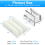 2-Size M6219 Sliding Shower Door Bottom Guide Combo Pack-Rails 3
