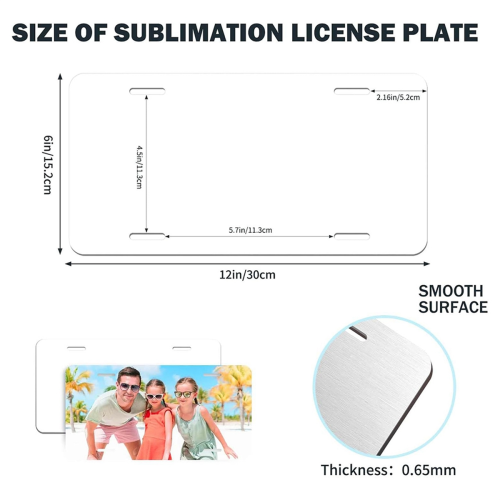 20 Pack Sublimation License Plate Blanks - Bulk Metal Car Tags 2