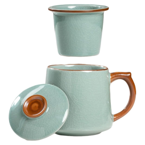 Ceramic Tea Cups,Tea Cup with Infuser and Lid