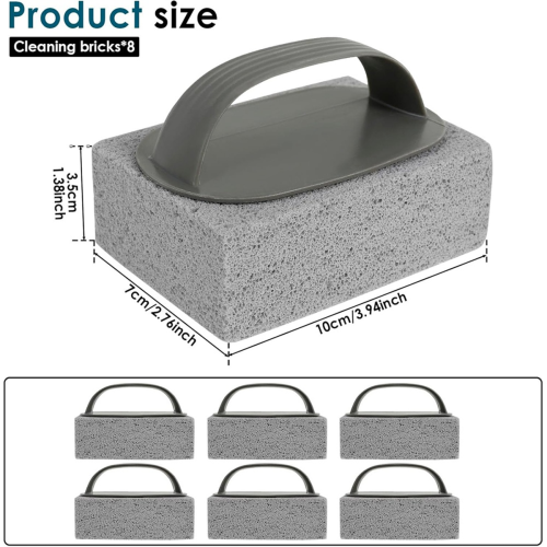 6-Pack Grill Cleaning Pumice Brushes for Barbeque 1
