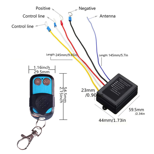 Versatile Wireless Winch Remote Control Kit for ATV SUV Truck 1