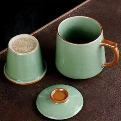 Ceramic Tea Cups,Tea Cup with Infuser and Lid 1