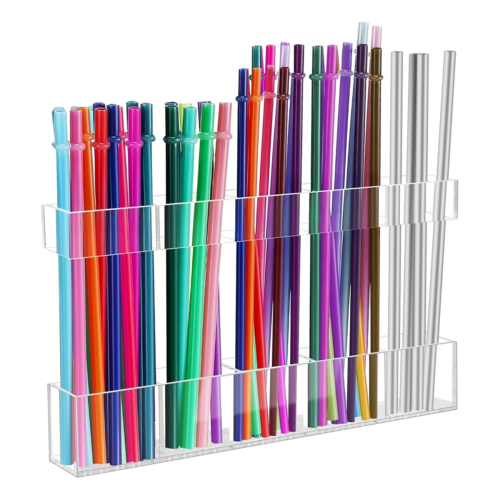 Großer Acryl-Strohhalmhalter (25 cm) für Schränke mit doppelseitiger Oberfläche